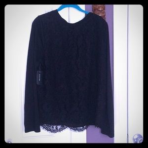 NWT black Lace top